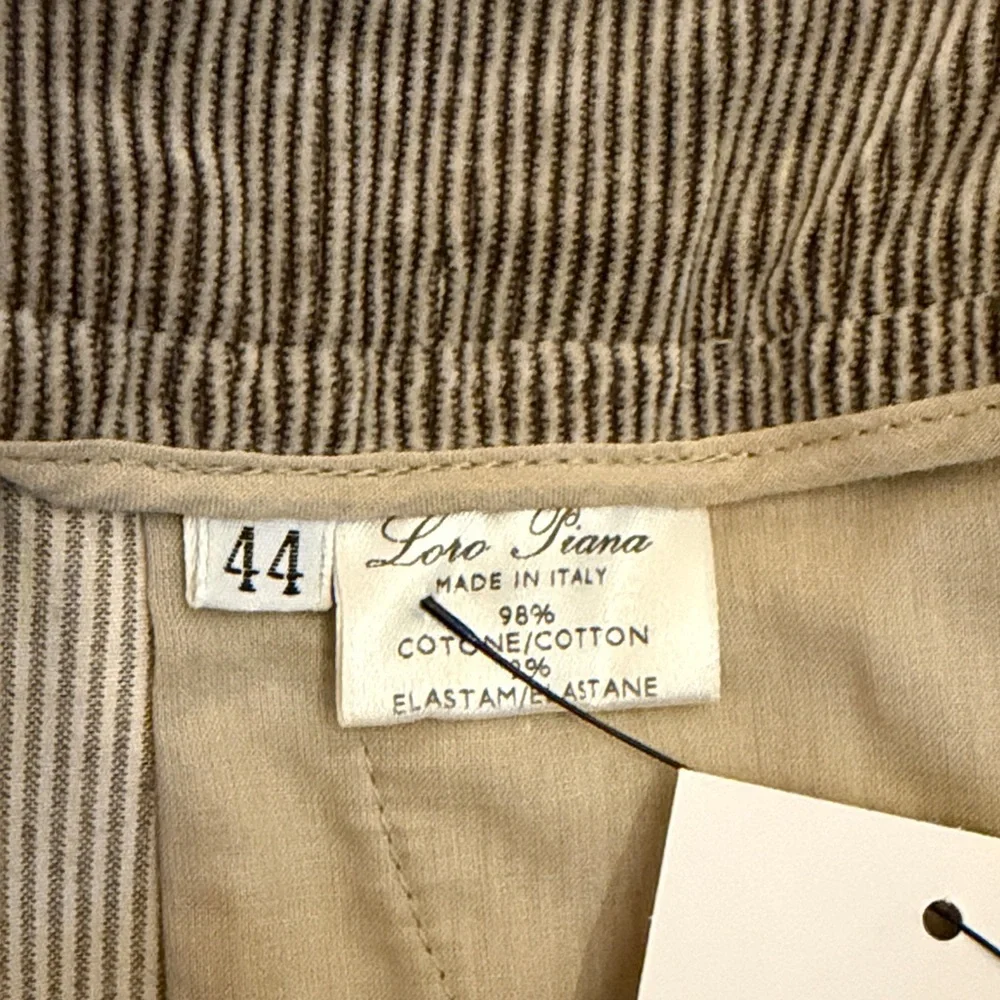 Elegant Women's brushes cotton pin strip Gray Pants - Picture 5 of 8